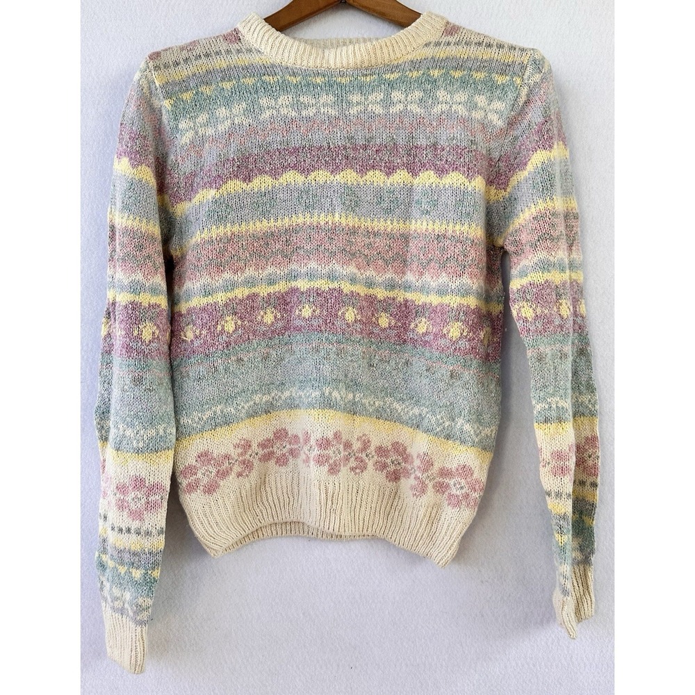 Captivate Sweater Silk Angora Vintage Y2K Women S Multicolor Excellent